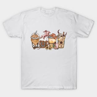 Coffee Wild West Western Aesthetic T-Shirt